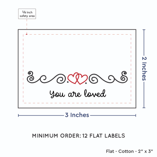 PPLR_HIDDEN_PRODUCT Double Heart Quote (2"x3" Cotton - 12 labels/set)
