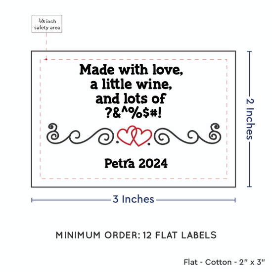 PPLR_HIDDEN_PRODUCT Double Heart Quote (2"x3" Cotton - 12 labels/set)