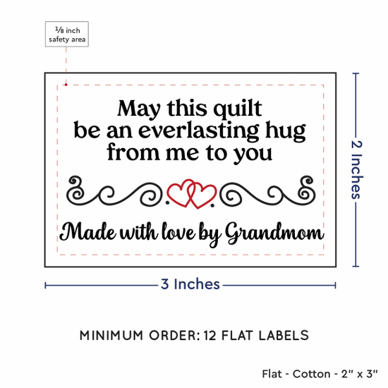PPLR_HIDDEN_PRODUCT Double Heart Quote (2"x3" Cotton - 12 labels/set)