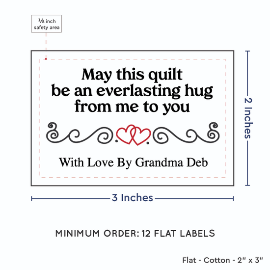 PPLR_HIDDEN_PRODUCT Double Heart Quote (2"x3" Cotton - 12 labels/set)