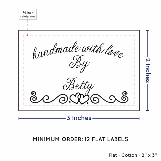 PPLR_HIDDEN_PRODUCT Double Heart Border (2"x3" Cotton - 12 labels/set)