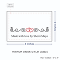 PPLR_HIDDEN_PRODUCT Double Heart Quote (2"x3" Cotton - 12 labels/set)