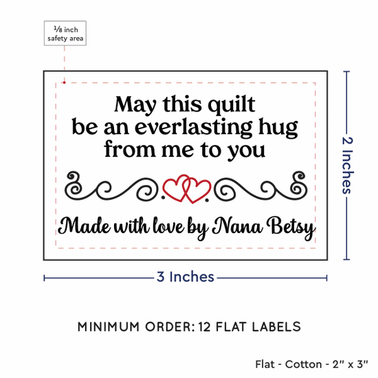 PPLR_HIDDEN_PRODUCT Double Heart Quote (2"x3" Cotton - 12 labels/set)