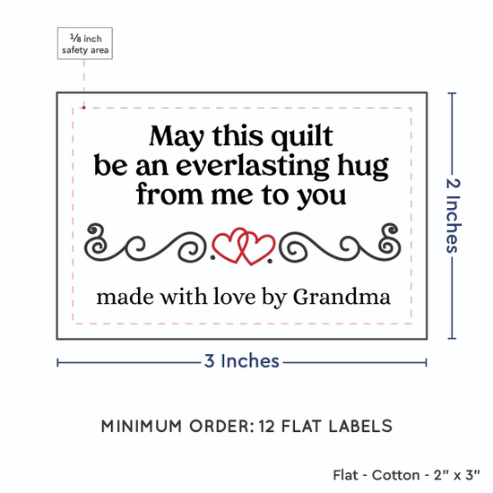 PPLR_HIDDEN_PRODUCT Double Heart Quote (2"x3" Cotton - 12 labels/set)