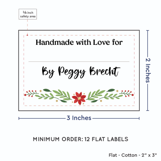 PPLR_HIDDEN_PRODUCT Festive Floral with Fill in Blanks (2"x3" Cotton - 12 labels/set)
