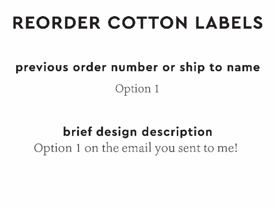 PPLR_HIDDEN_PRODUCT Reorder Previous Label Design - COTTON