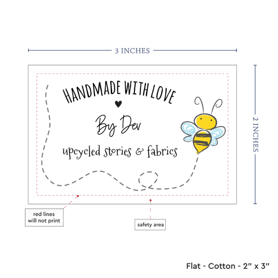 PPLR_HIDDEN_PRODUCT Cute Buzzing Bee (2"x3"-Cotton)