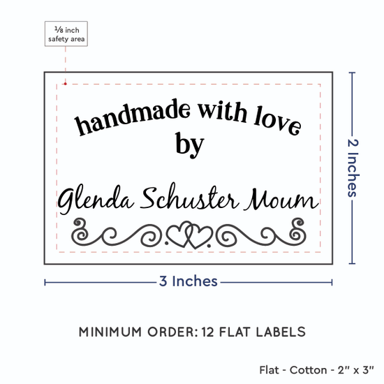 PPLR_HIDDEN_PRODUCT Double Heart Border (2"x3" Cotton - 12 labels/set)