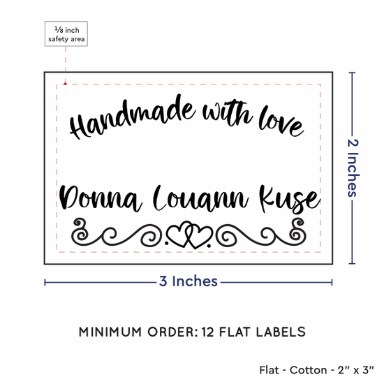 PPLR_HIDDEN_PRODUCT Double Heart Border (2"x3" Cotton - 12 labels/set)