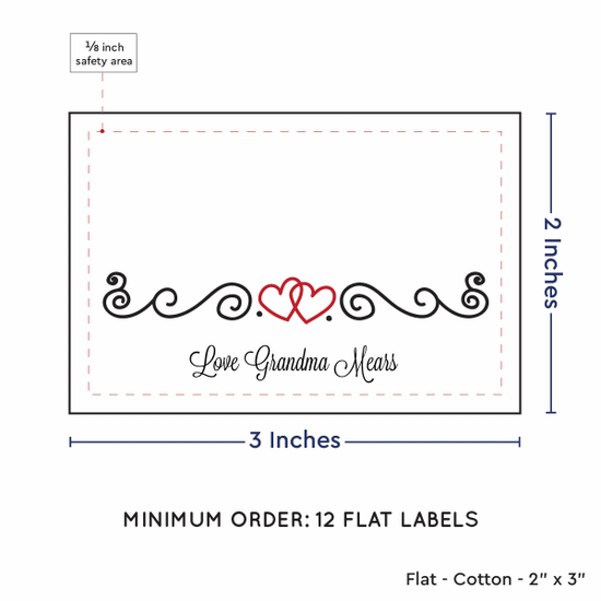 PPLR_HIDDEN_PRODUCT Double Heart Quote (2"x3" Cotton - 12 labels/set)
