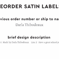 PPLR_HIDDEN_PRODUCT Reorder Previous Label Design - SATIN