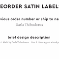 PPLR_HIDDEN_PRODUCT Reorder Previous Label Design - SATIN