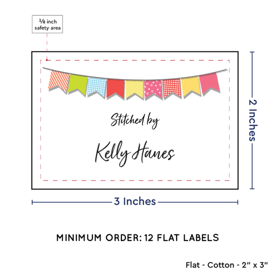 PPLR_HIDDEN_PRODUCT Colorful Banner (2"x3" Cotton - 12 labels/set)