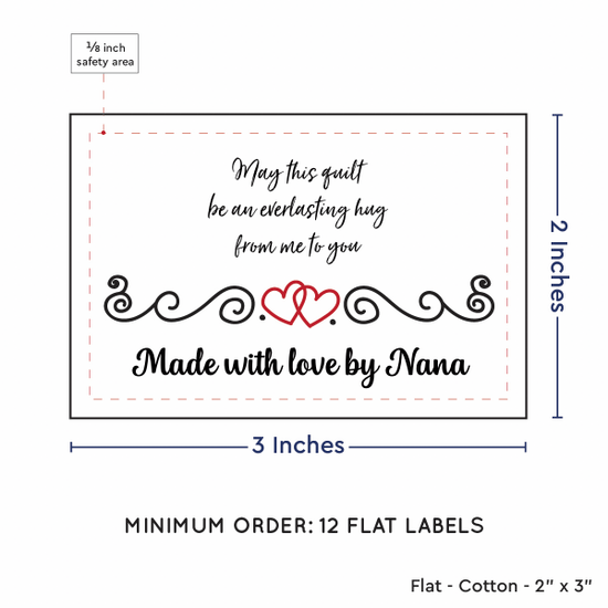 PPLR_HIDDEN_PRODUCT Double Heart Quote (2"x3" Cotton - 12 labels/set)