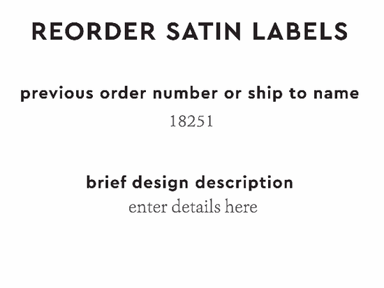 PPLR_HIDDEN_PRODUCT Reorder Previous Label Design - SATIN