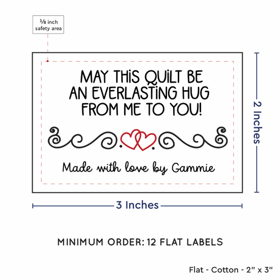 PPLR_HIDDEN_PRODUCT Double Heart Quote (2"x3" Cotton - 12 labels/set)