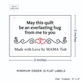 PPLR_HIDDEN_PRODUCT Double Heart Quote (2"x3" Cotton - 12 labels/set)