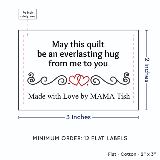 PPLR_HIDDEN_PRODUCT Double Heart Quote (2"x3" Cotton - 12 labels/set)