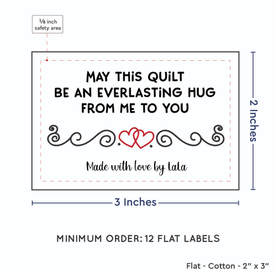 PPLR_HIDDEN_PRODUCT Double Heart Quote (2"x3" Cotton - 12 labels/set)