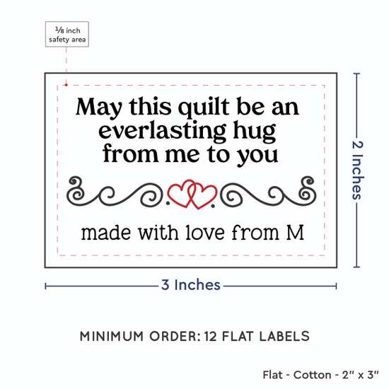 PPLR_HIDDEN_PRODUCT Double Heart Quote (2"x3" Cotton - 12 labels/set)