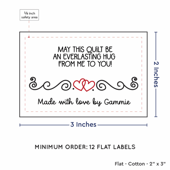 PPLR_HIDDEN_PRODUCT Double Heart Quote (2"x3" Cotton - 12 labels/set)