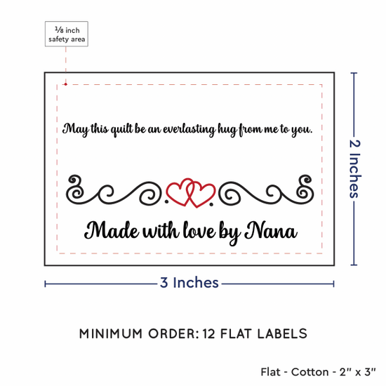 PPLR_HIDDEN_PRODUCT Double Heart Quote (2"x3" Cotton - 12 labels/set)
