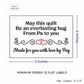 PPLR_HIDDEN_PRODUCT Double Heart Quote (2"x3" Cotton - 12 labels/set)