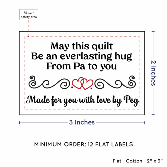 PPLR_HIDDEN_PRODUCT Double Heart Quote (2"x3" Cotton - 12 labels/set)