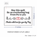 PPLR_HIDDEN_PRODUCT Double Heart Quote (2"x3" Cotton - 12 labels/set)