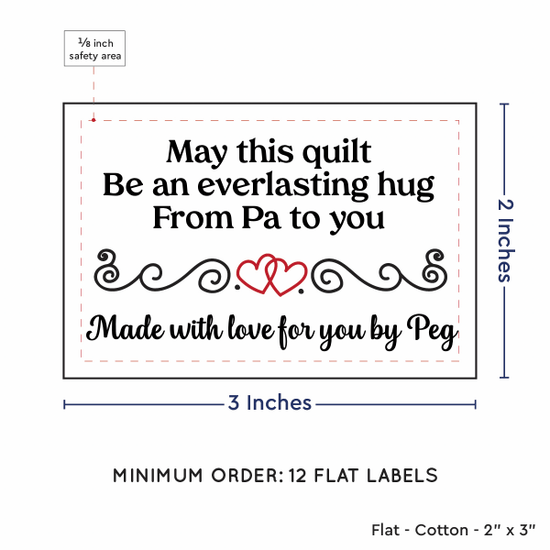 PPLR_HIDDEN_PRODUCT Double Heart Quote (2"x3" Cotton - 12 labels/set)