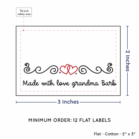PPLR_HIDDEN_PRODUCT Double Heart Quote (2"x3" Cotton - 12 labels/set)