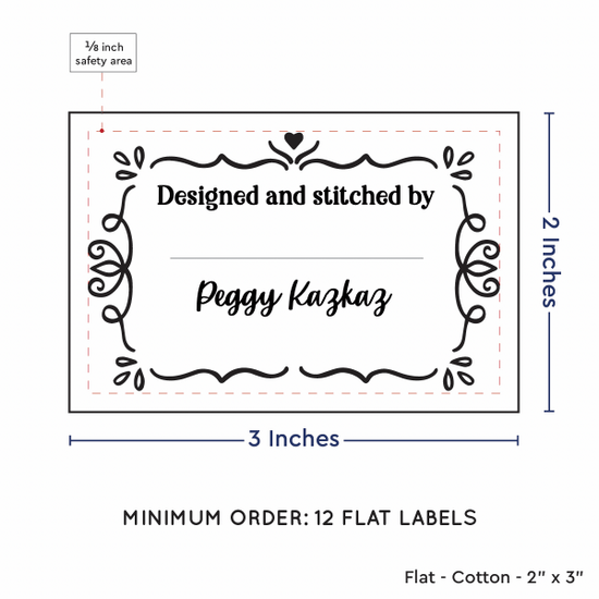 PPLR_HIDDEN_PRODUCT Swirl Accent Border with Fill in Blanks (2"x3" Cotton - 12 labels/set)