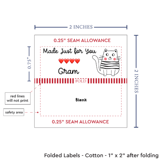 PPLR_HIDDEN_PRODUCT Cute Cat Labels (2"x1"-Cotton)