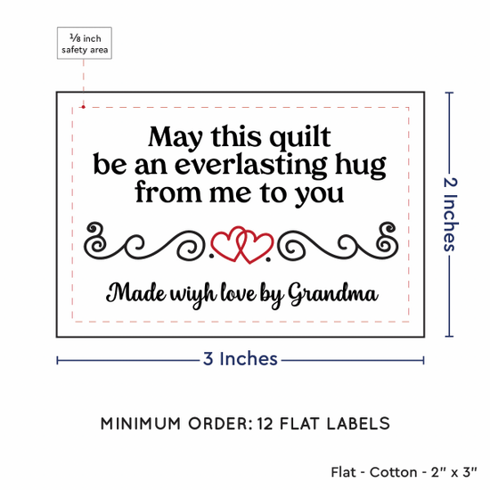 PPLR_HIDDEN_PRODUCT Double Heart Quote (2"x3" Cotton - 12 labels/set)