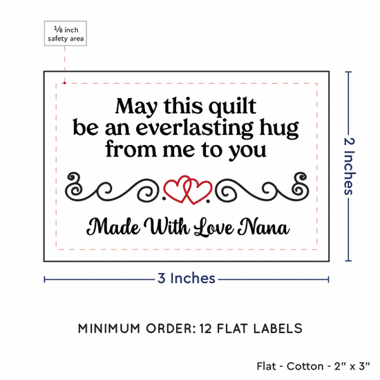 PPLR_HIDDEN_PRODUCT Double Heart Quote (2"x3" Cotton - 12 labels/set)
