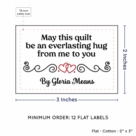 PPLR_HIDDEN_PRODUCT Double Heart Quote (2"x3" Cotton - 12 labels/set)