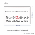 PPLR_HIDDEN_PRODUCT Double Heart Quote (2"x3" Cotton - 12 labels/set)