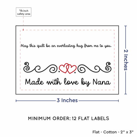 PPLR_HIDDEN_PRODUCT Double Heart Quote (2"x3" Cotton - 12 labels/set)