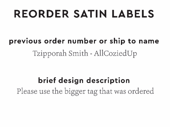 PPLR_HIDDEN_PRODUCT Reorder Previous Label Design - SATIN