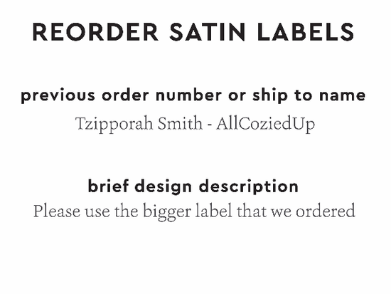 PPLR_HIDDEN_PRODUCT Reorder Previous Label Design - SATIN