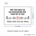 PPLR_HIDDEN_PRODUCT Double Heart Quote (2"x3" Cotton - 12 labels/set)