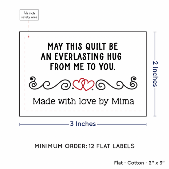 PPLR_HIDDEN_PRODUCT Double Heart Quote (2"x3" Cotton - 12 labels/set)