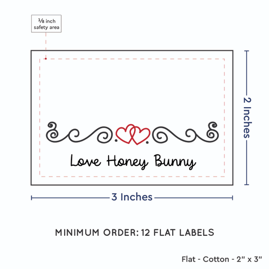PPLR_HIDDEN_PRODUCT Double Heart Quote (2"x3" Cotton - 12 labels/set)