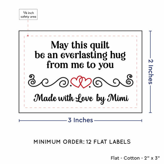 PPLR_HIDDEN_PRODUCT Double Heart Quote (2"x3" Cotton - 12 labels/set)