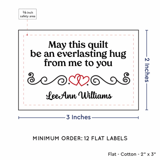 PPLR_HIDDEN_PRODUCT Double Heart Quote (2"x3" Cotton - 12 labels/set)