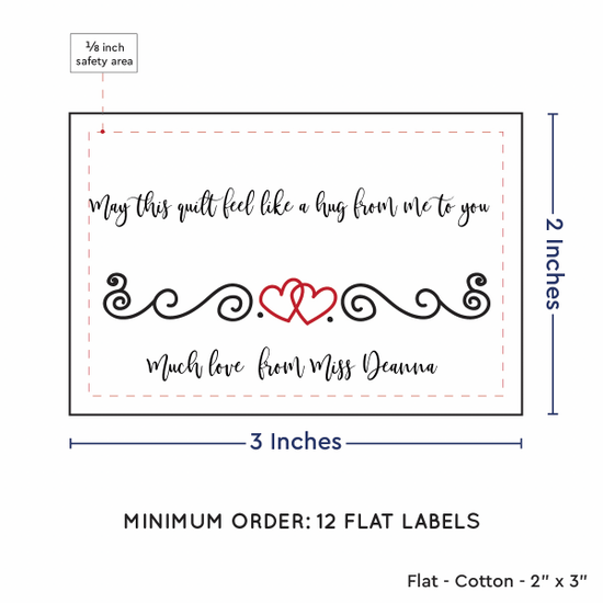 PPLR_HIDDEN_PRODUCT Double Heart Quote (2"x3" Cotton - 12 labels/set)