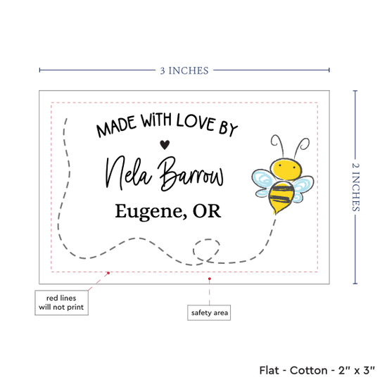 PPLR_HIDDEN_PRODUCT Cute Buzzing Bee (2"x3"-Cotton)