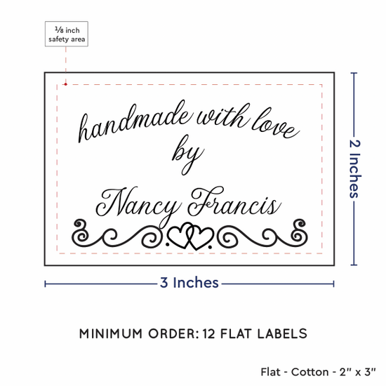 PPLR_HIDDEN_PRODUCT Double Heart Border (2"x3" Cotton - 12 labels/set)