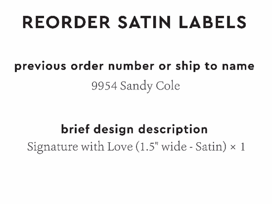 PPLR_HIDDEN_PRODUCT Reorder Previous Label Design - SATIN