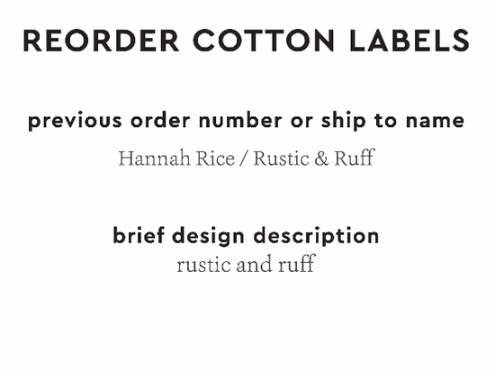 PPLR_HIDDEN_PRODUCT Reorder Previous Label Design - COTTON